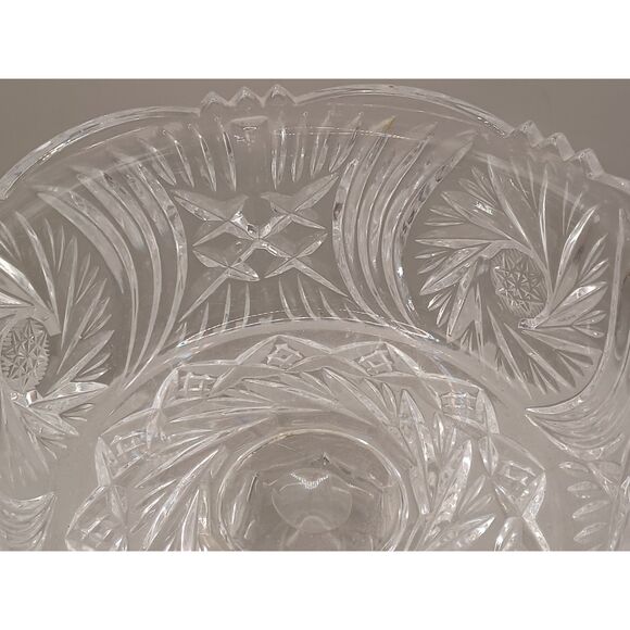 Vintage1960 EAPG Indiana Glass Hobstar Sunburst Pedestal Candy Nut Dish with Lid - Picture 15 of 16